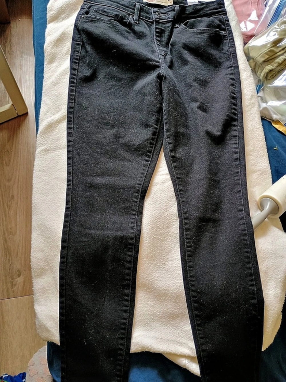 Levi's Signature High-Rise Skinny Jeans Black Waist 10